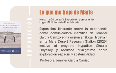 Hypatia´s Circular Odyssey llega a la Semana de la Cultura de la URJC: una exposición y una charla para acercar Marte a la sociedad